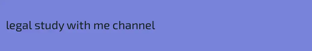 legal study with me channel